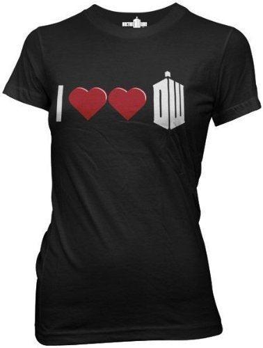I Double Heart Dr. Who JuniorsT Shirt