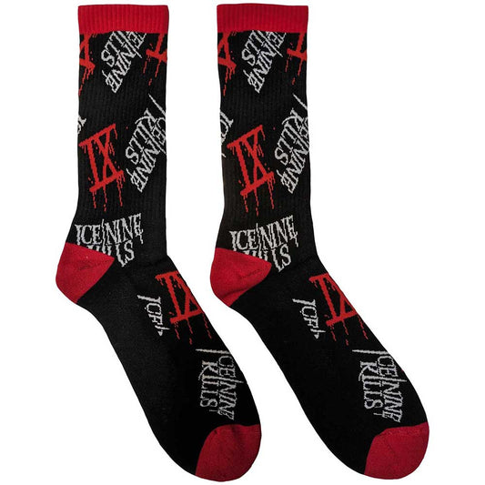 Ice Nine Kills Logos Socks Black