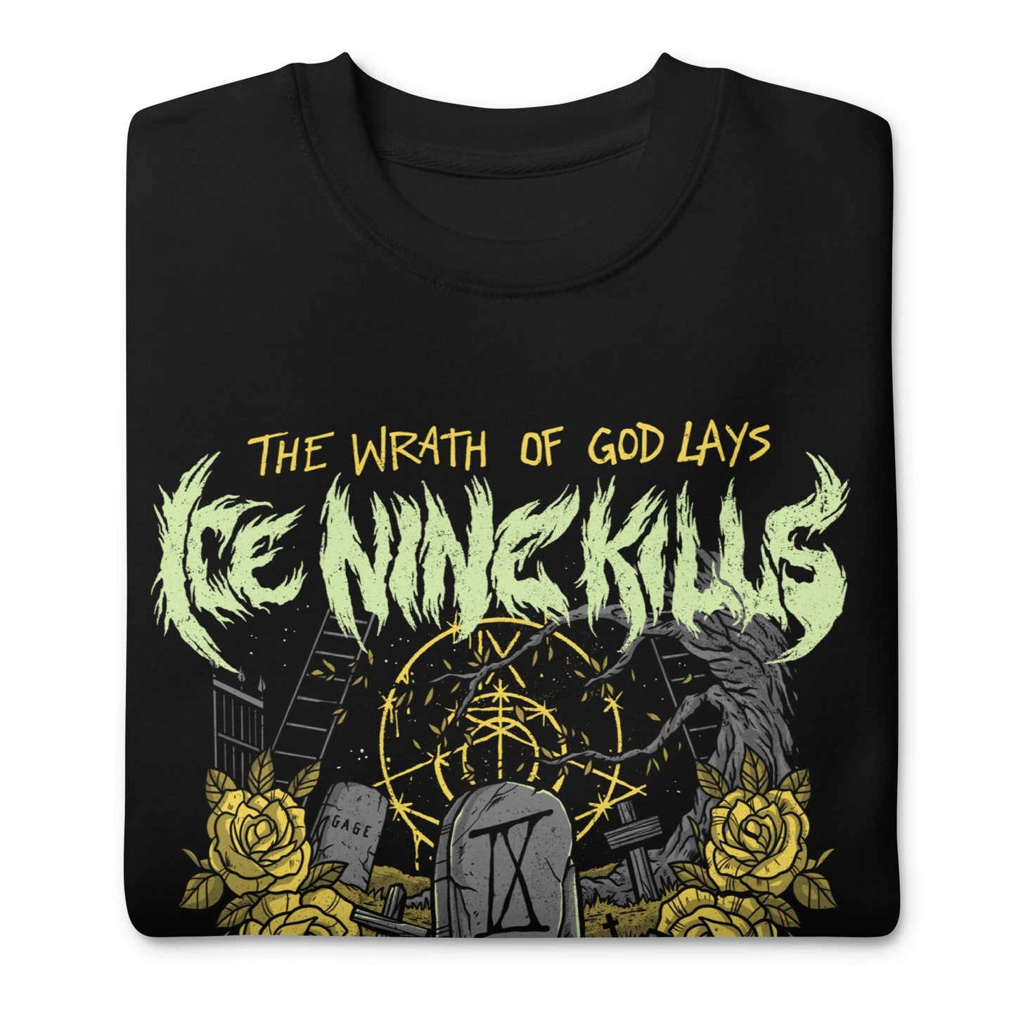 Ice Nine Kills - Yellow Wrath Jumbo Print Crewneck Sweatshirt
