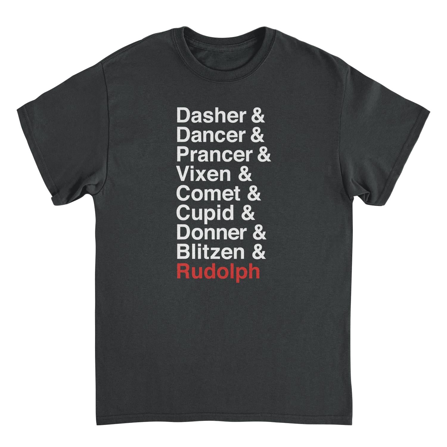 Christmas Mens T Shirt - Reindeer Names