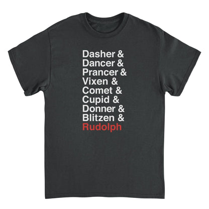 Christmas Mens T Shirt - Reindeer Names