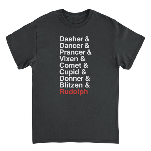 Christmas Mens T Shirt - Reindeer Names