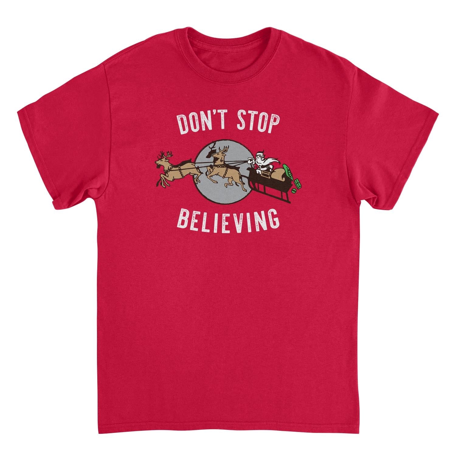 Christmas Mens T Shirt - Don't Stop Believing