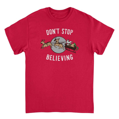 Christmas Mens T Shirt - Don't Stop Believing