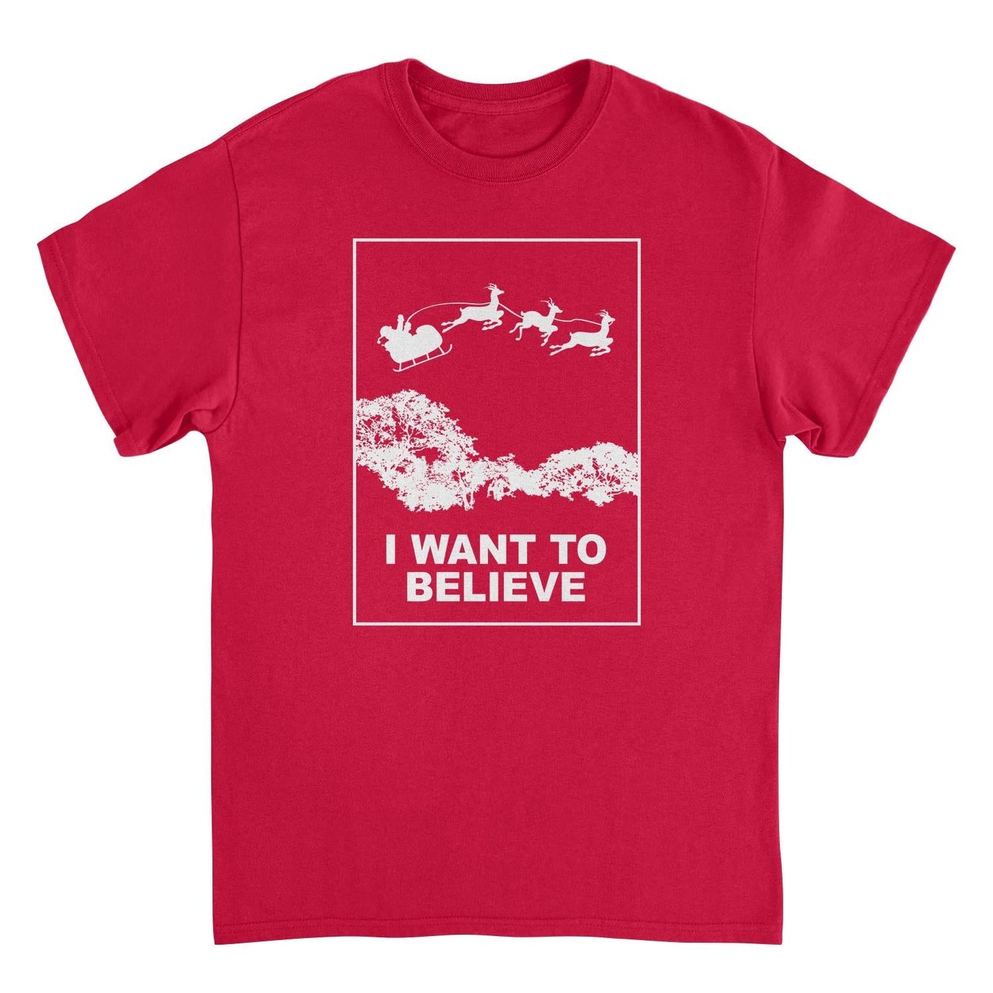 Christmas Mens T Shirt - I Want to Believe