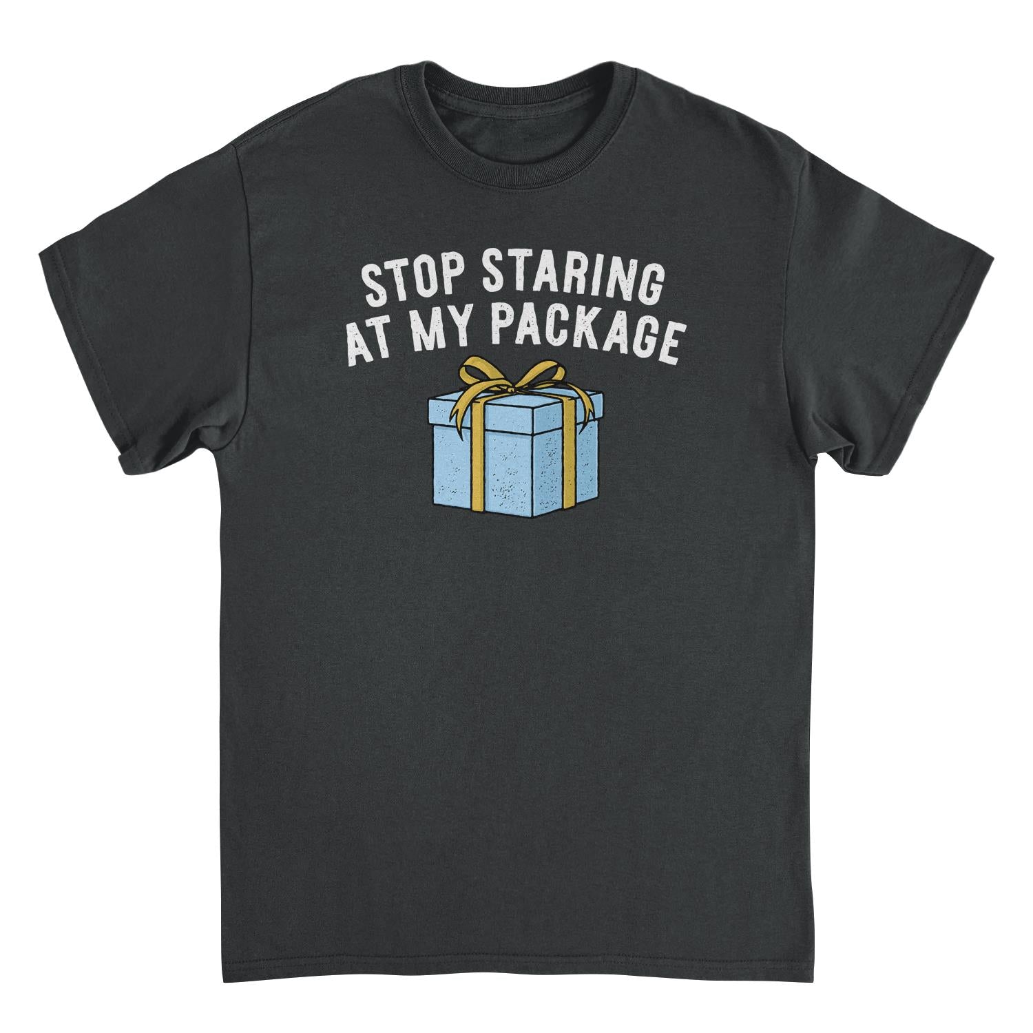 Christmas Mens T Shirt - Stop Staring at my Package