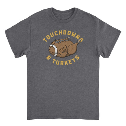Ideanest Mens T Shirt - Touchdowns and Turkeys