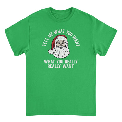 Christmas Mens T Shirt - Tell Me What you Want What You Really Really Want