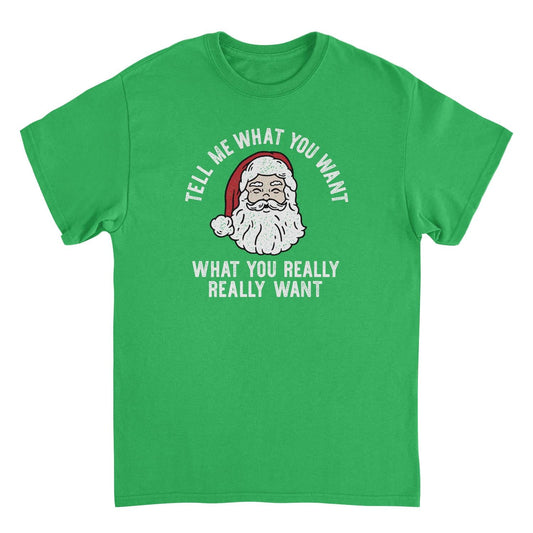 Christmas Mens T Shirt - Tell Me What you Want What You Really Really Want