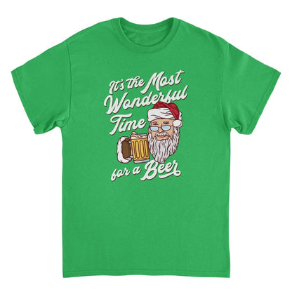 Christmas Mens T Shirt - It's The Most Wonderful Time for a Beer