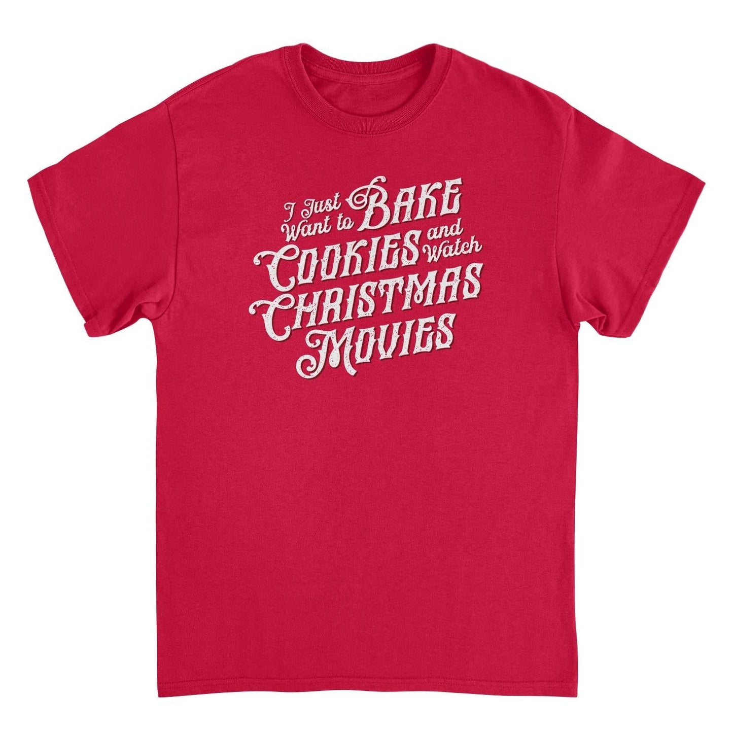 Christmas Mens T Shirt - Bake Cookies and Watch Christmas Movies