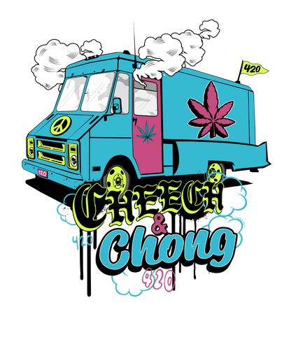 Cheech & Chong 420 Truck Leaf Mens T Shirt Grey
