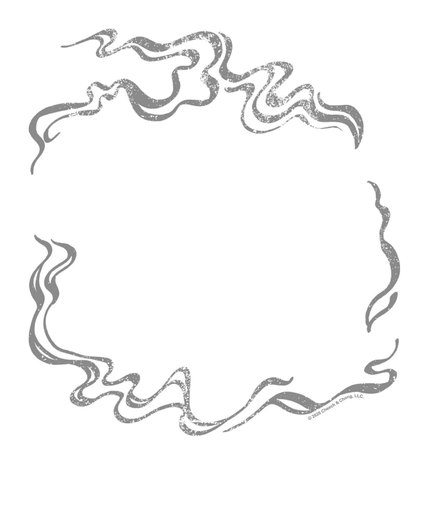 Cheech & Chong Classic Duo Smoke Logo Mens T Shirt Black