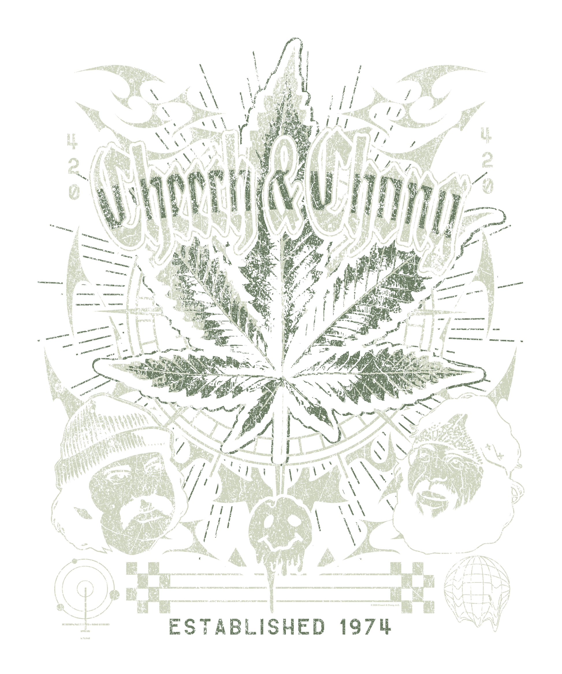 Cheech & Chong 420 Established 1974 Mens T Shirt Black