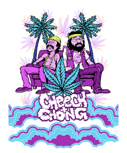 Cheech & Chong Cloud Logo Couch Cartoon Mens T Shirt Black