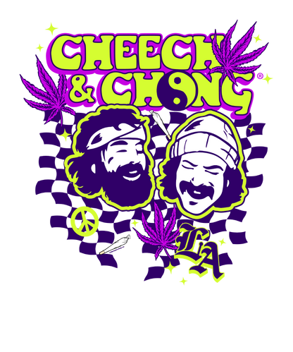 Cheech & Chong LA Yin Yang Mens T Shirt Charcoal Grey