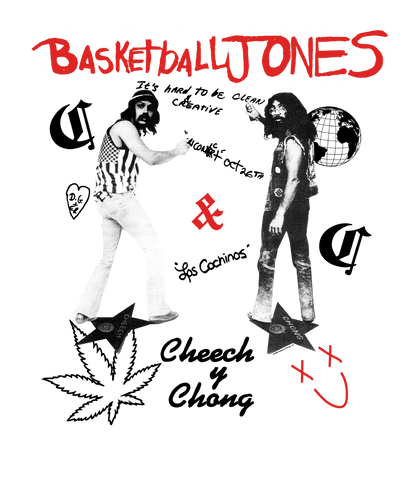 Cheech & Chong Basketball Jones Retro Mens T Shirt Grey