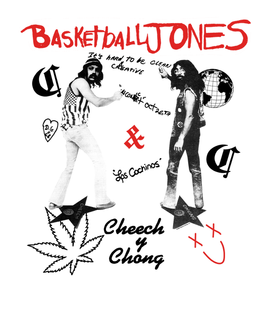 Cheech & Chong Basketball Jones Retro Mens T Shirt Grey