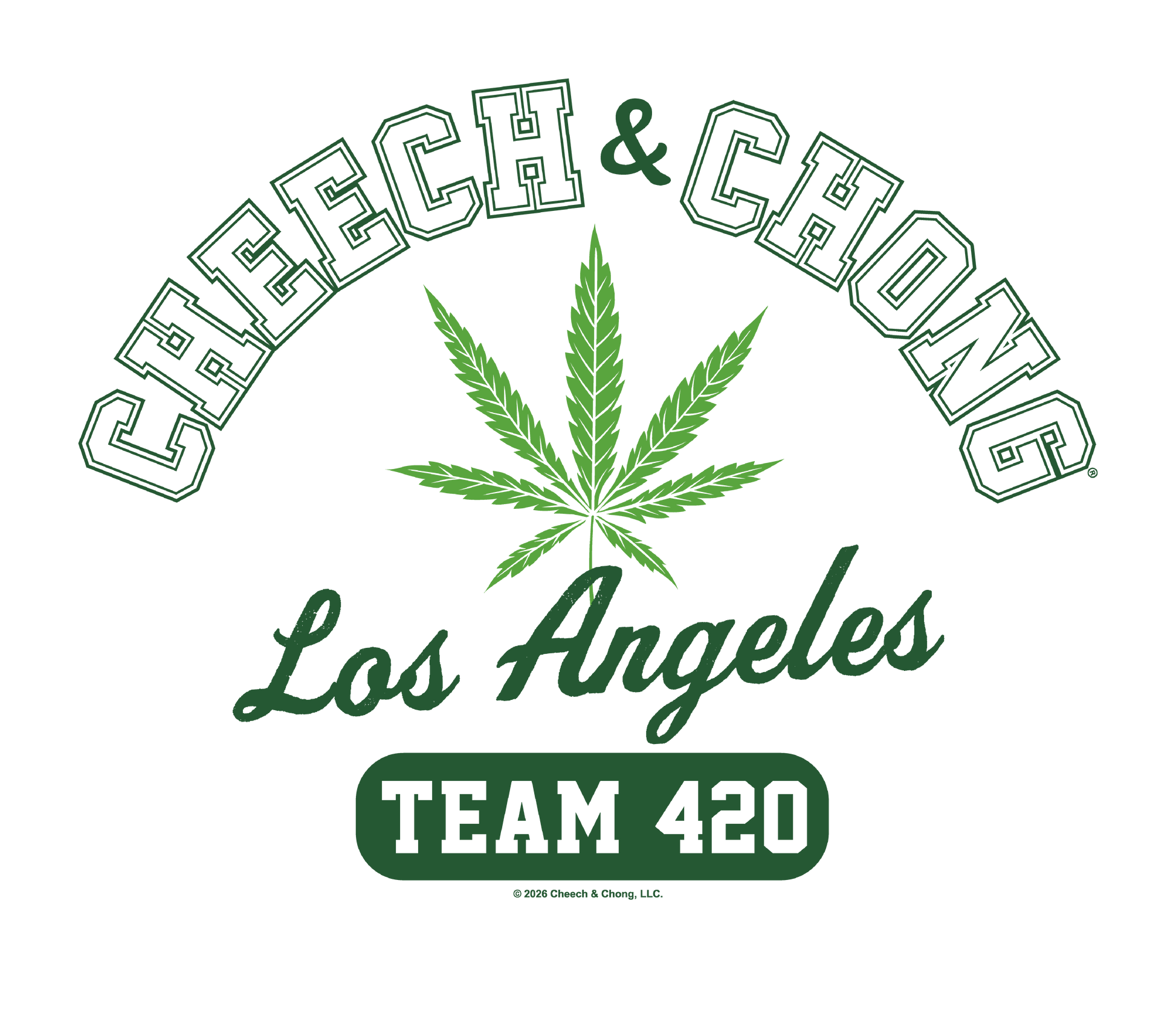 Cheech & Chong Los Angeles Team 420 Mens T Shirt Black