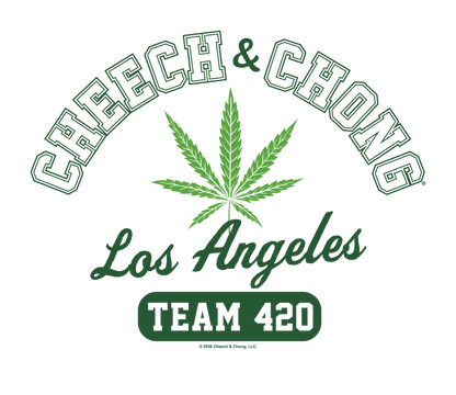 Cheech & Chong Los Angeles Team 420 Mens T Shirt Black
