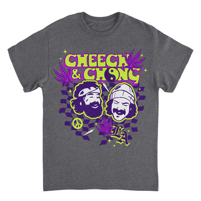 Cheech & Chong LA Yin Yang Mens T Shirt Charcoal Grey