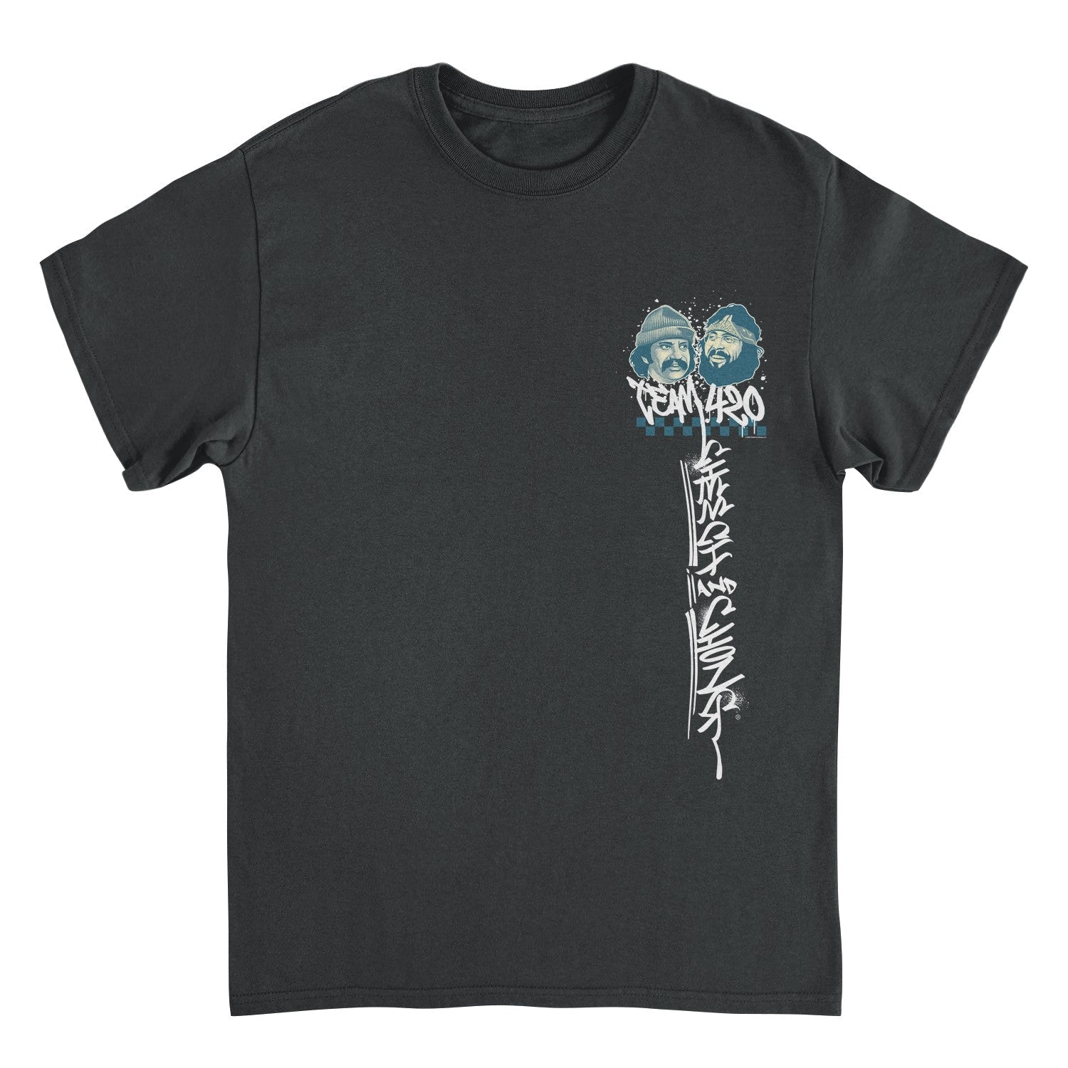 Cheech & Chong Team 420 Graffiti Side Logo Mens T Shirt Black