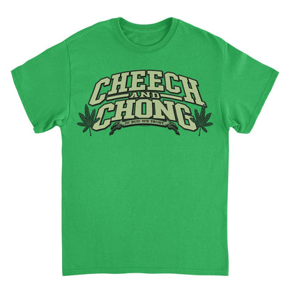 Cheech & Chong In Bud We Trust Logo Mens T Shirt Kelly Green