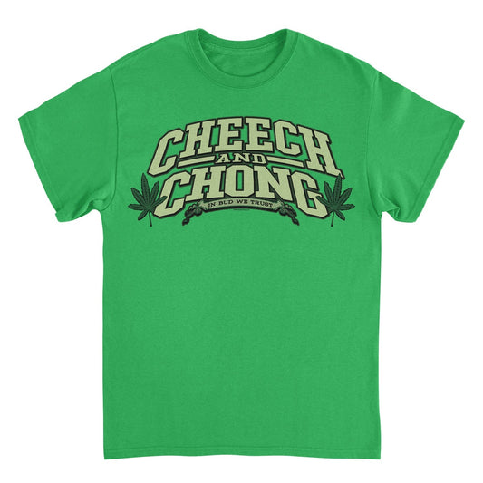 Cheech & Chong In Bud We Trust Logo Mens T Shirt Kelly Green