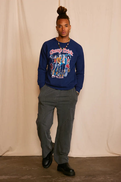 Cheap Trick 1979 US Tour Men's Sweatshirt Navy Blue