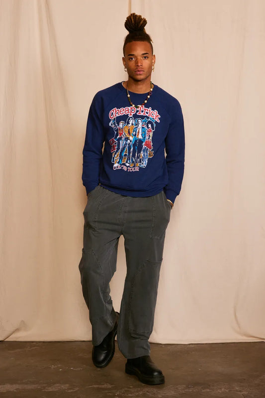 Cheap Trick 1979 US Tour Men's Sweatshirt Navy Blue