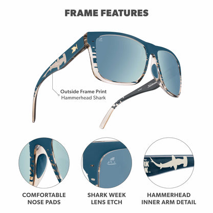 Shark Week Torrey Pines Sport 2026 Officially Licensed Knockaround Sunglasses