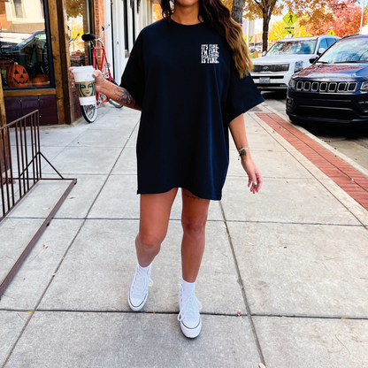 It's Fine Graphic Tee Womens T Shirt or Crewneck Sweatshirt Black