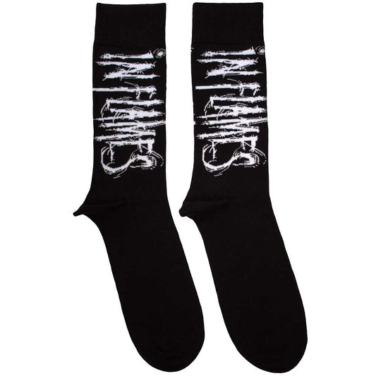 In Flames Logo Socks Black