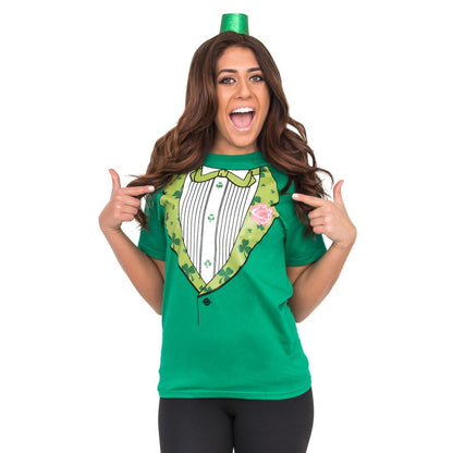 Irish Tuxedo St. Patrick's Day Rhinestones T Shirt