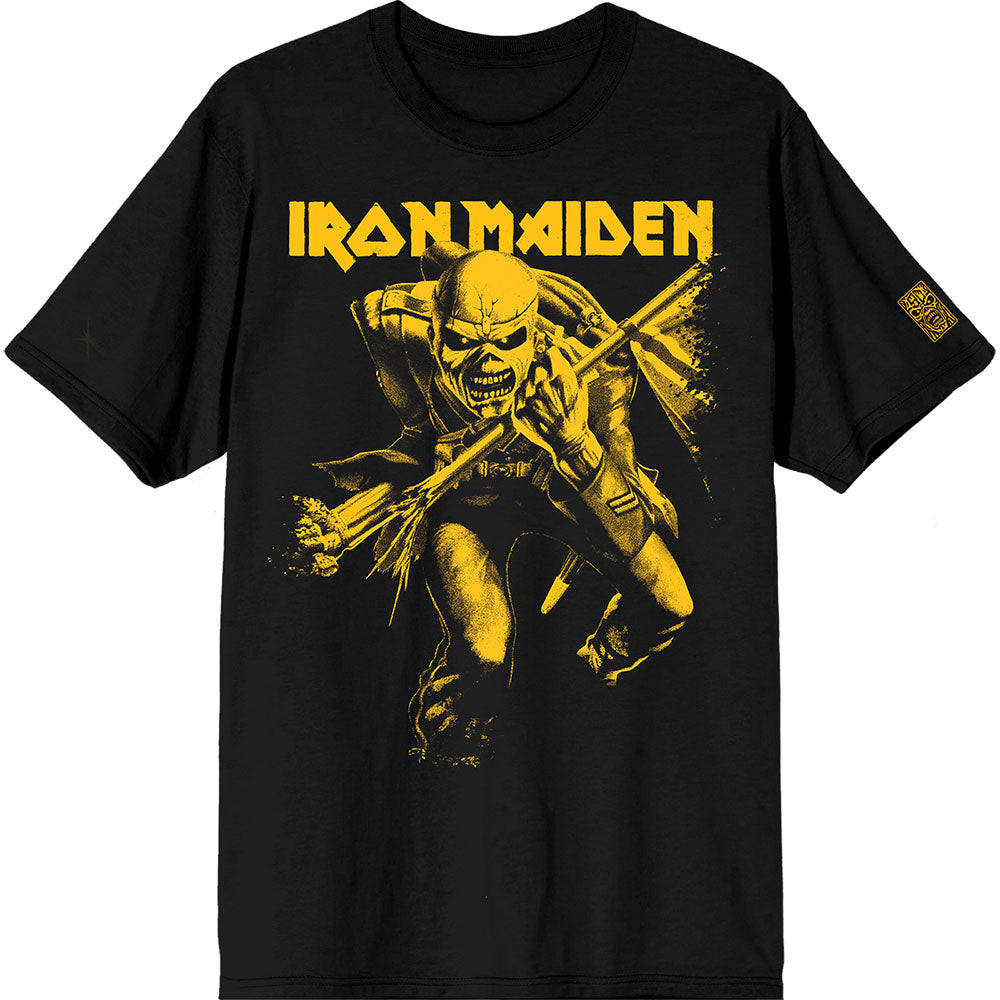 Iron Maiden 50 Trooper Crop Yellow Mens T Shirt
