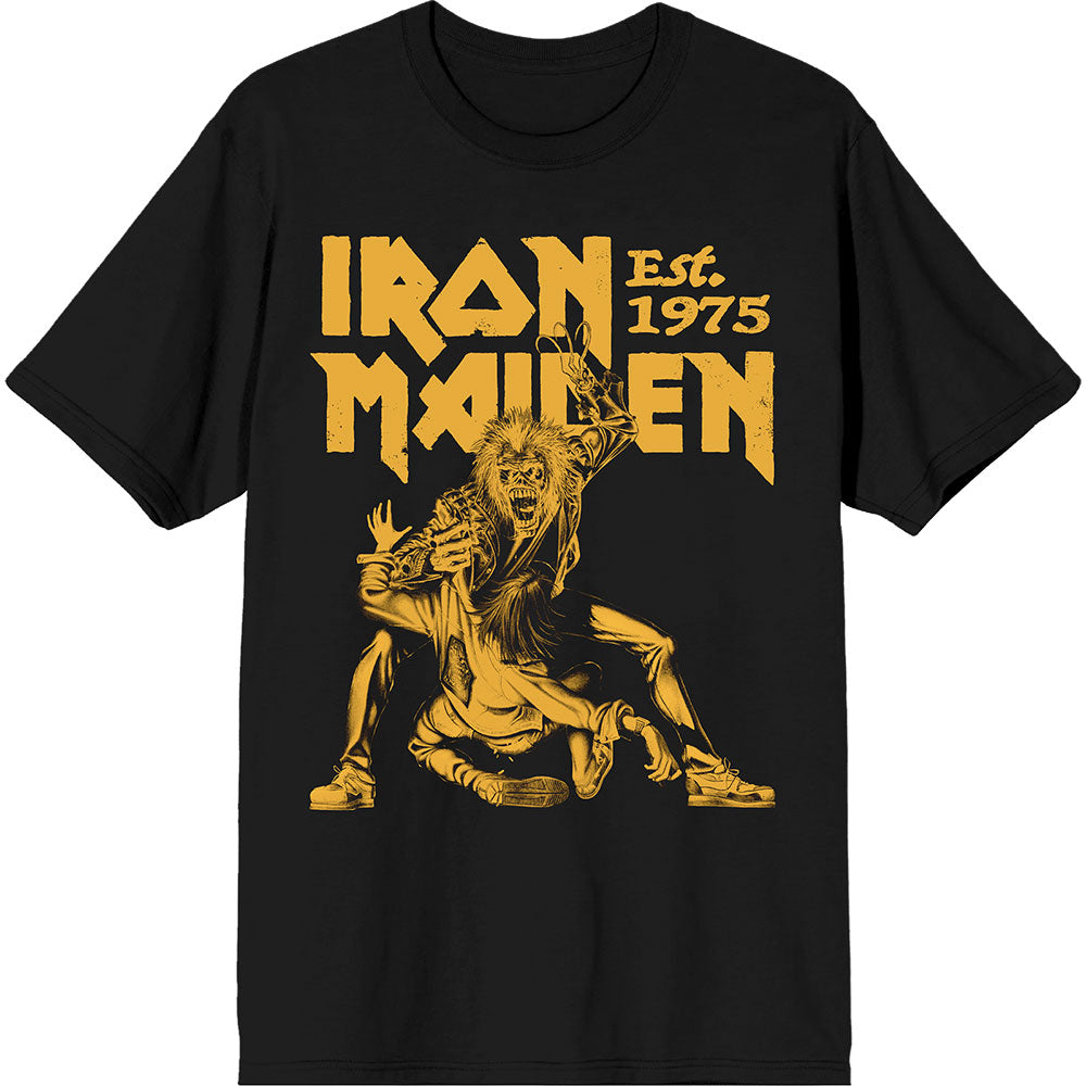 Iron Maiden Est. 1975 Claw Yellow Graphic Mens T Shirt