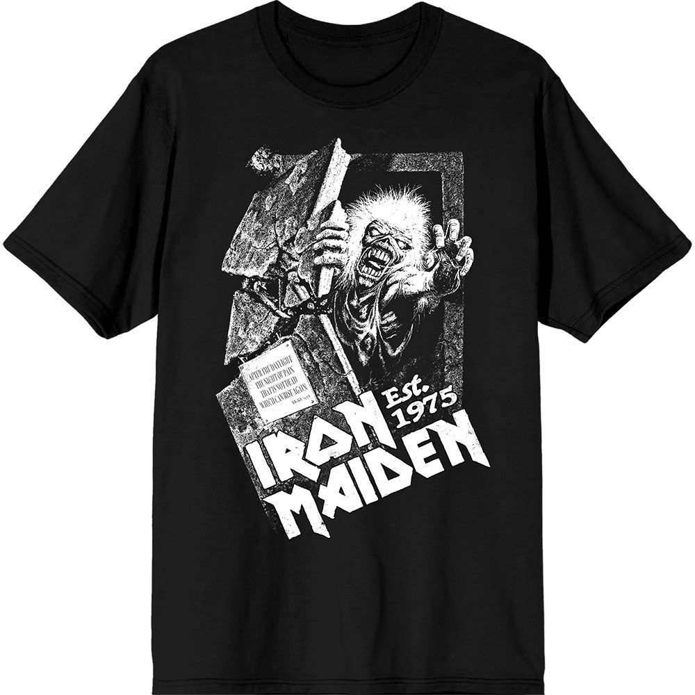 Iron Maiden Est. 1975 No Prayer Grave Mens T Shirt