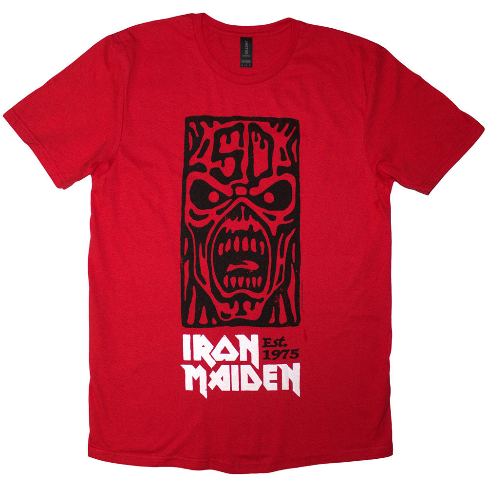Iron Maiden Est. 1975 Stamp Logo Black Mens T Shirt