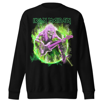 Iron Maiden - Green Guitar Jumbo Print Sweatshirt