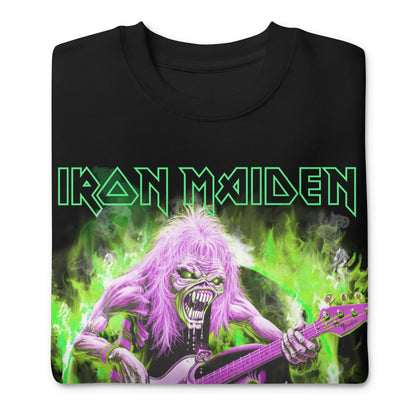 Iron Maiden - Green Guitar Jumbo Print Crewneck Sweatshirt
