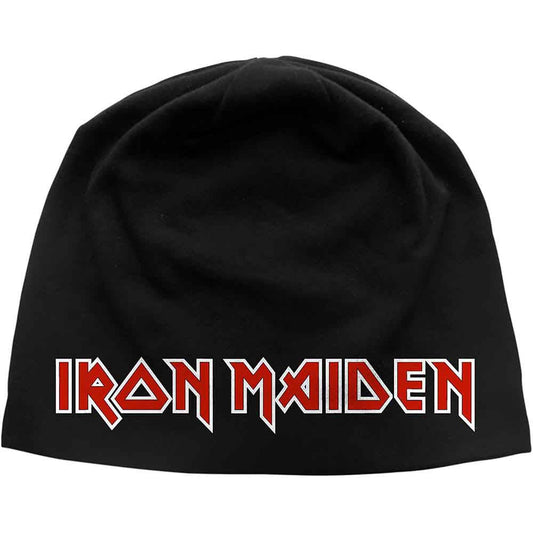 Iron Maiden Logo Beanie Hat Black