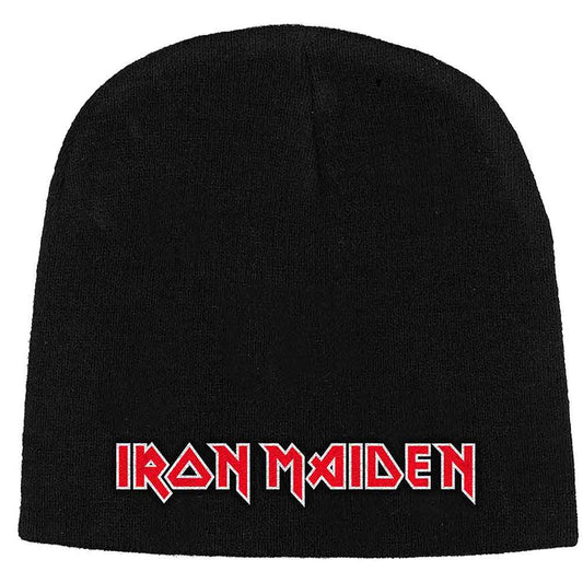 Iron Maiden Logo Beanie Hat Black