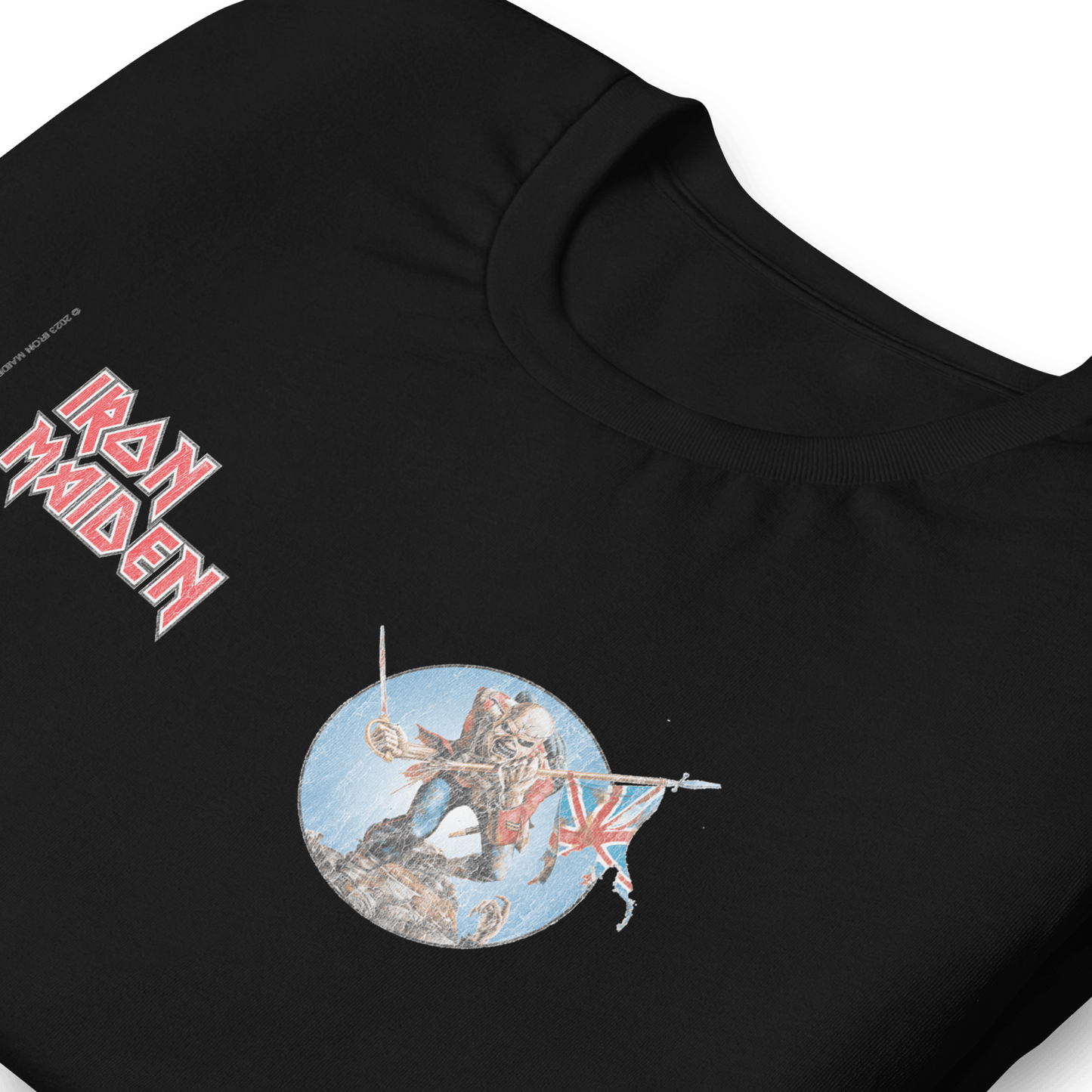 Iron Maiden - Logo Flag T Shirt