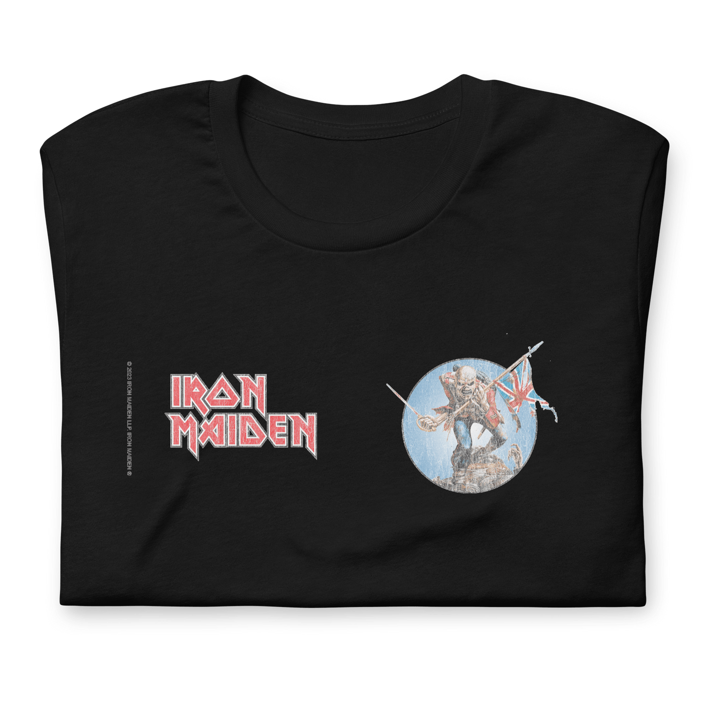 Iron Maiden - Logo Flag T Shirt
