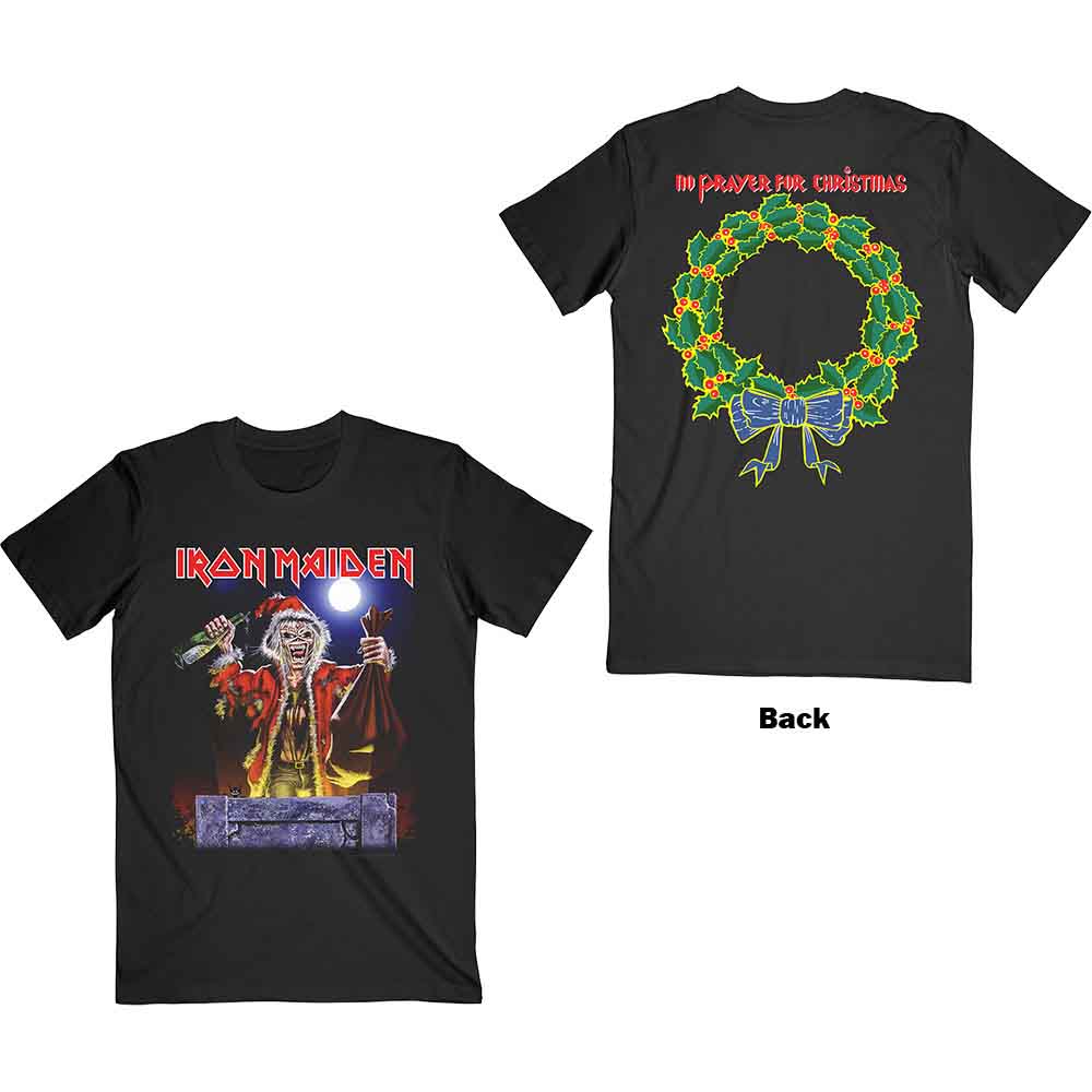 Iron Maiden No Prayer For Christmas Mens T Shirt