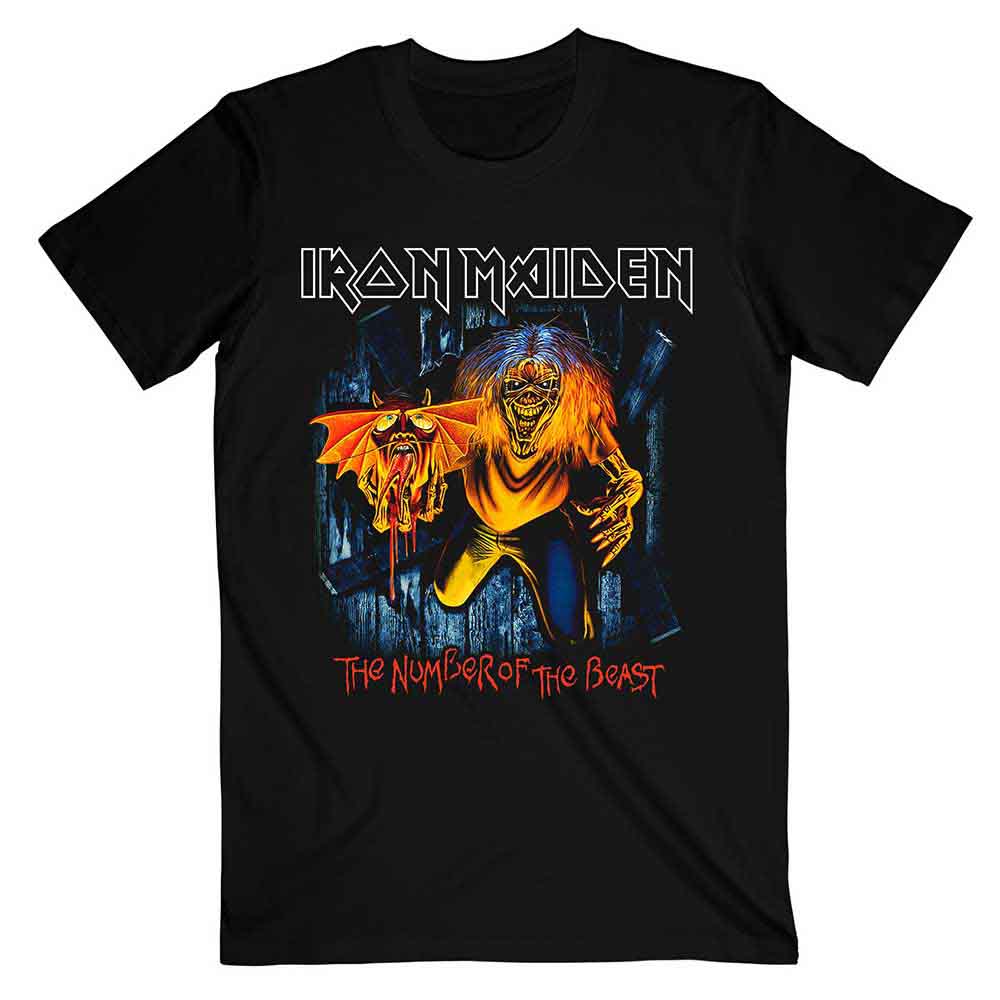 Iron Maiden Number Of The Beast Eddie Panel Burst Mens T Shirt