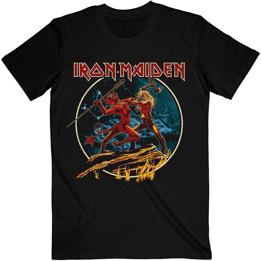 Iron Maiden Number Of The Beast Run To The Hills Circular Mens T Shirt