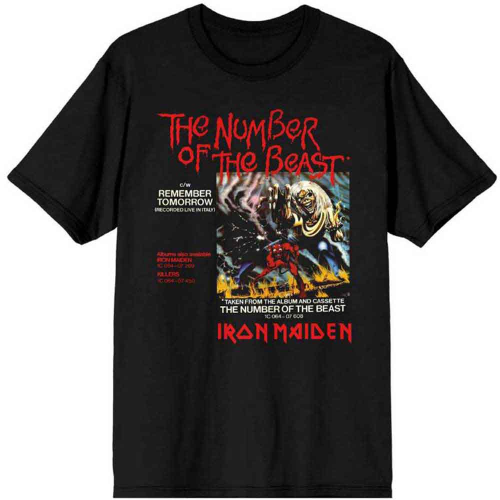 Iron Maiden Number Of The Beast Vinyl Promo Sleeve Mens T Shirt