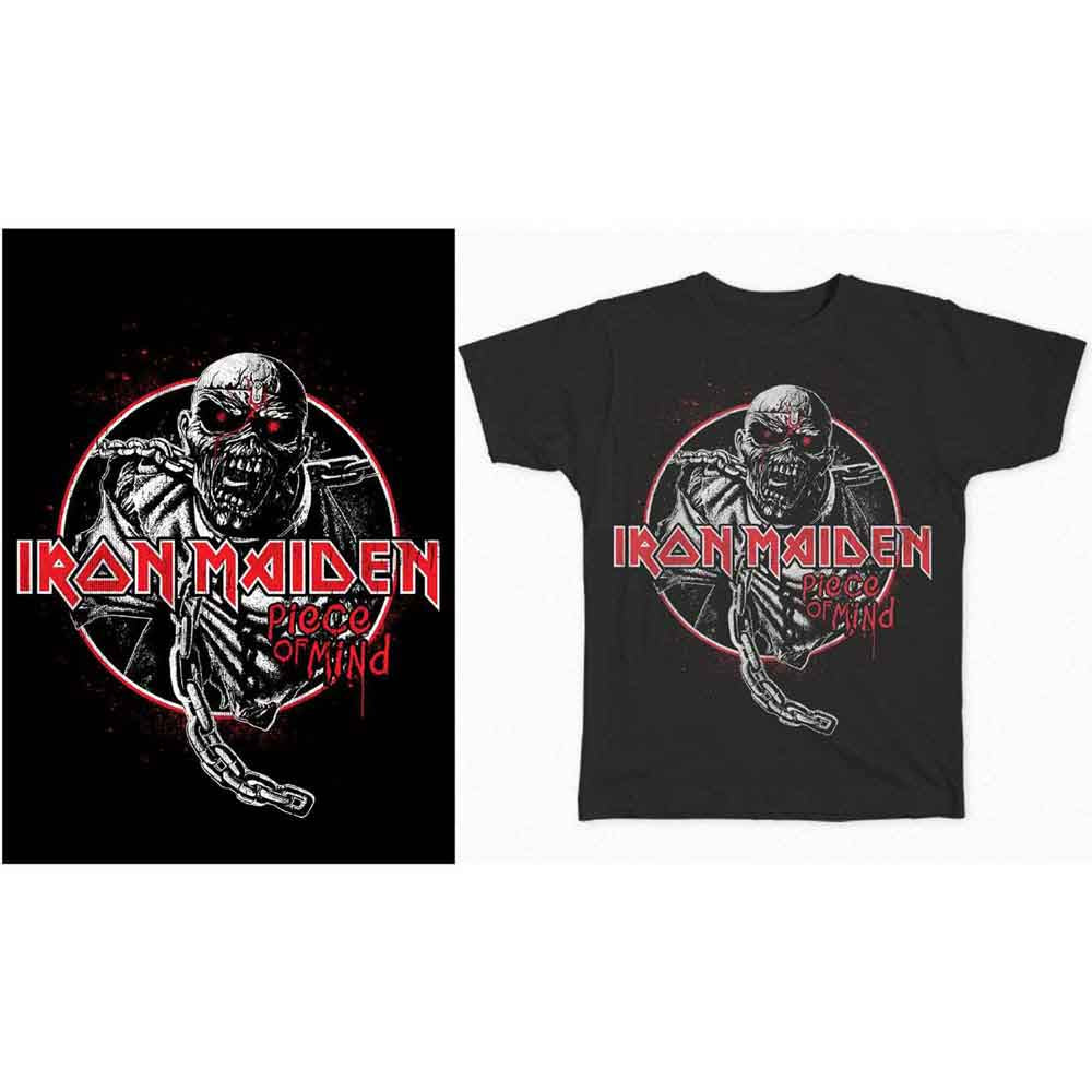 Iron Maiden Piece of Mind Circle Mens T Shirt