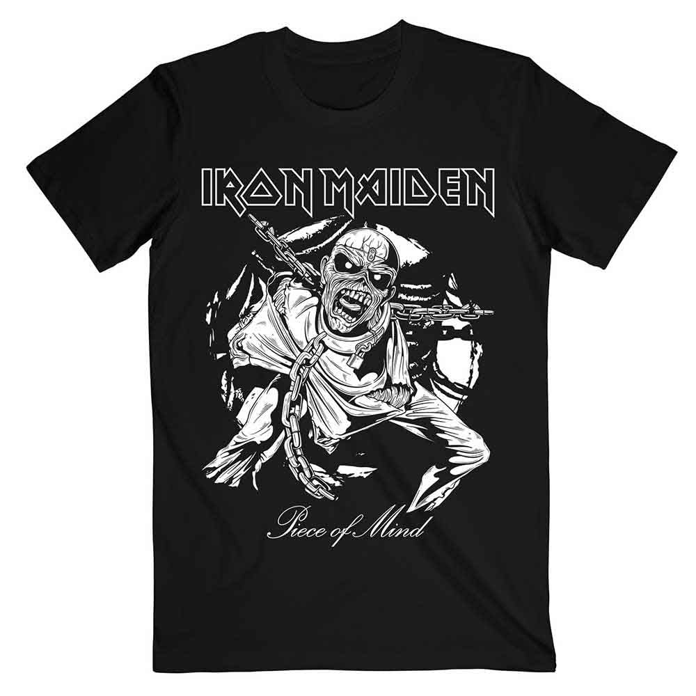 Iron Maiden Piece of Mind Mono Eddie Mens T Shirt